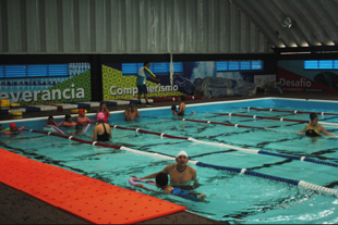 The building, the decking and the pools were all designed to be moved.